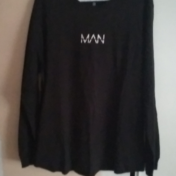 Boohoo Original MAN Long Sleeve Curve Shirt Black Size XL - Picture 13 of 13